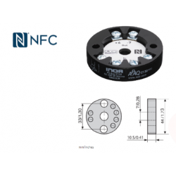 Transmetteur entrée PT100/PT1000 sortie 4-20mA montage tête de sonde configurable par NFC