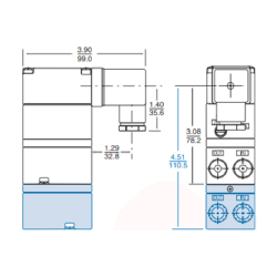 Convertisseur électropneumatique entrée analogique 4...20mA ou 0-10V SDBCOP