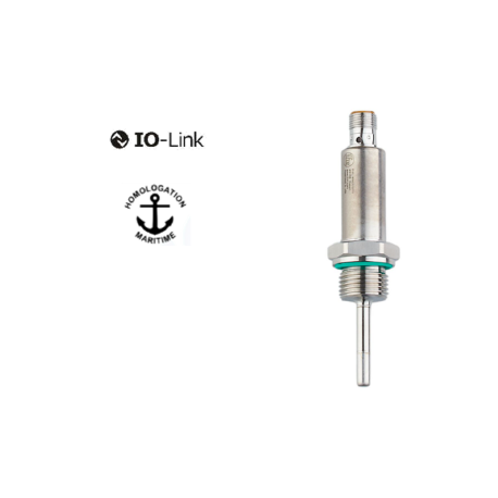 Sonde PT1000 compacte a connecteur electrique M12 avec signal de sortie io-link certifie marine