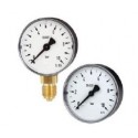 Manomètre boitier plastique ou inox raccord laiton Ø40 ou Ø50 non remplissable MAPSSB-MAPSIB