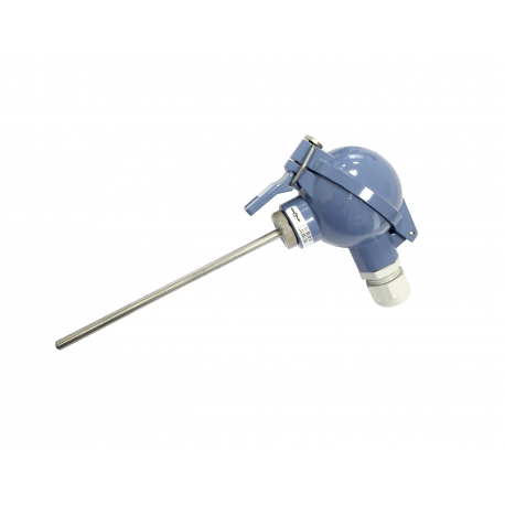 Sonde thermocouple type k avec tête de raccordement, plongeur lisse