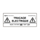 Étiquette de signalisation FR pour marquage de traçage électrique