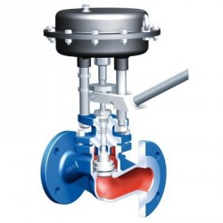 Robinet d'extraction de fond à passage droit à commande pneumatique type STEVI 415