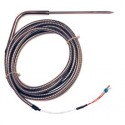 Sonde PT100/PT1000 à piquer avec câble de raccordement protégé par un flexible inox SPTT-SMTT