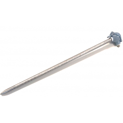 Sonde thermocouple type K avec tête de raccordement , plongeur lisse haute température SKDSHT